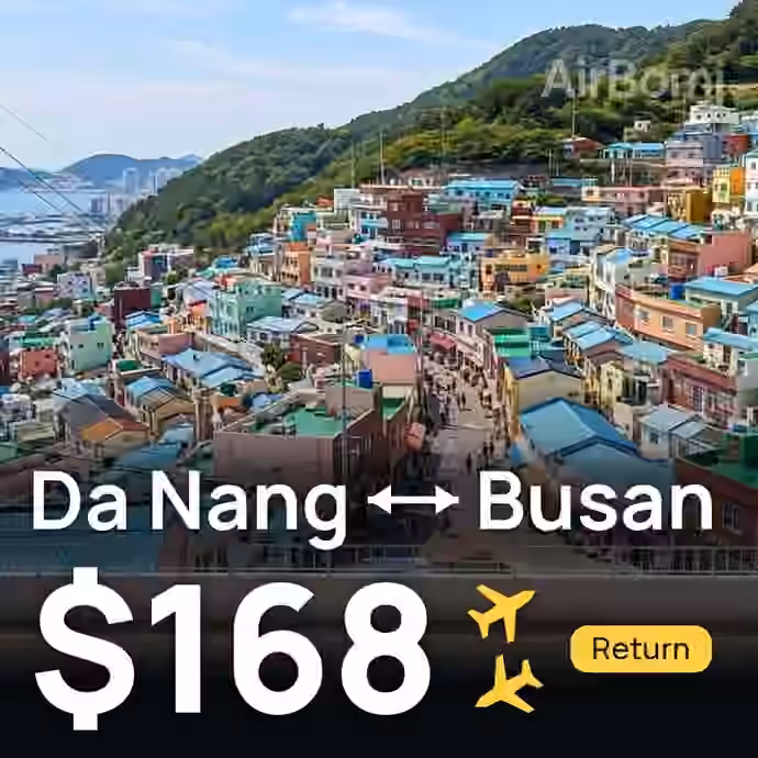 Da Nang → Busan for $168