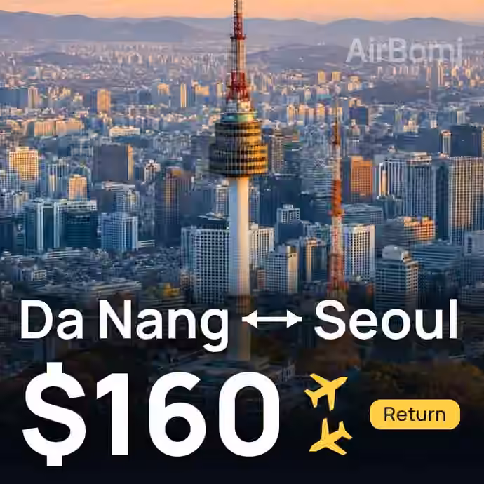 Da Nang → Seoul for $160