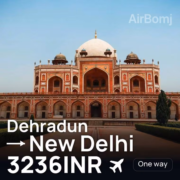 Dehradun → New Delhi for 3339 INR