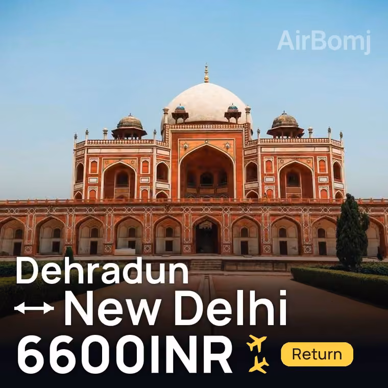 Dehradun → New Delhi for 6600 INR