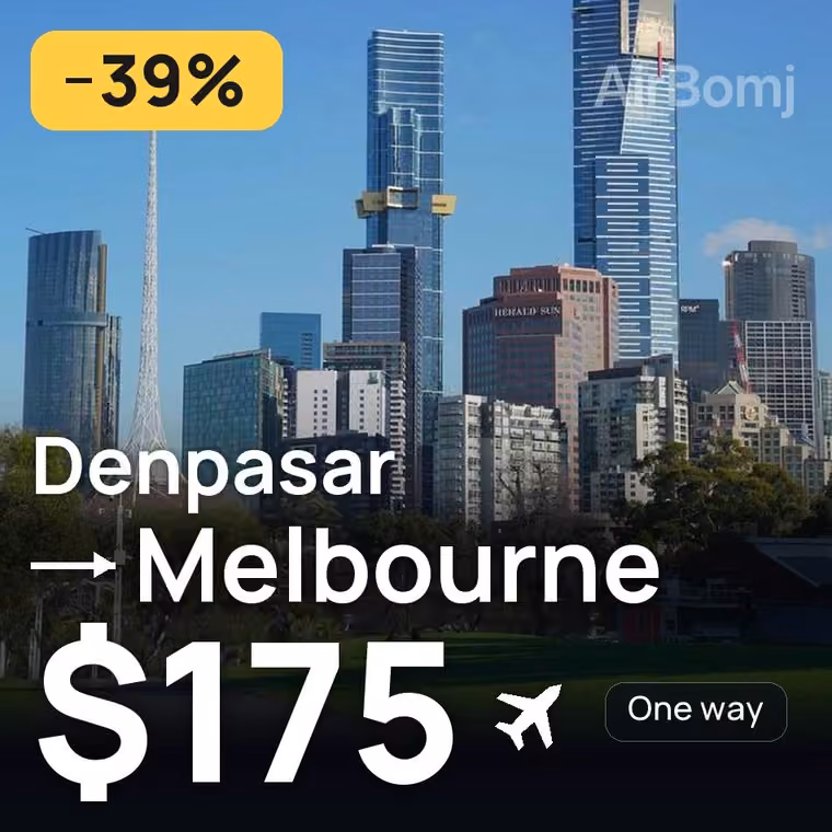 Denpasar (Bali) → Melbourne for $175