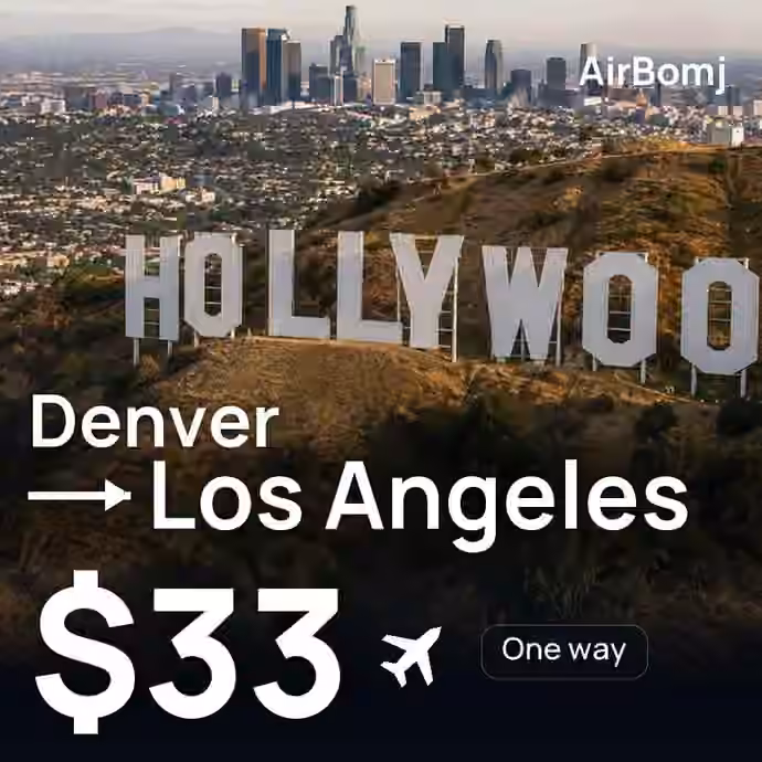 Denver → Los Angeles for $33