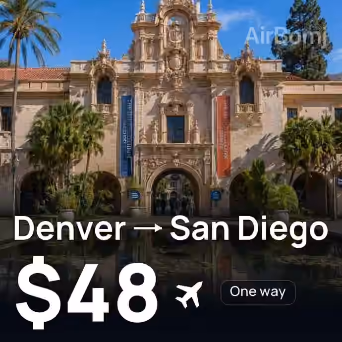 Denver → San Diego for $48