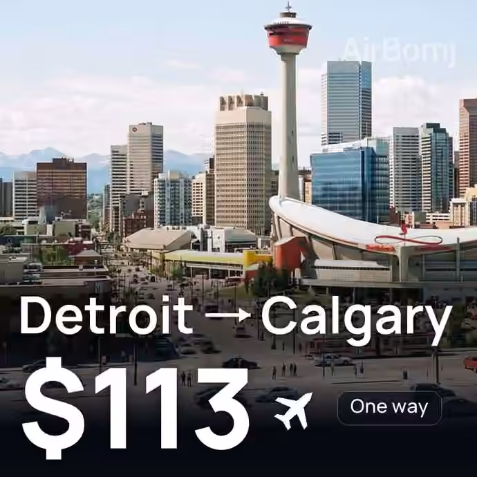 Detroit → Calgary for $113