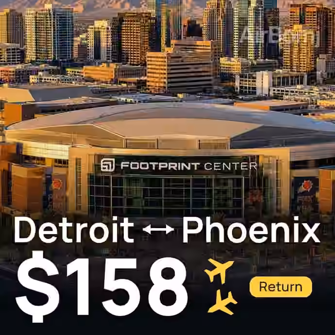 Detroit → Phoenix for $158