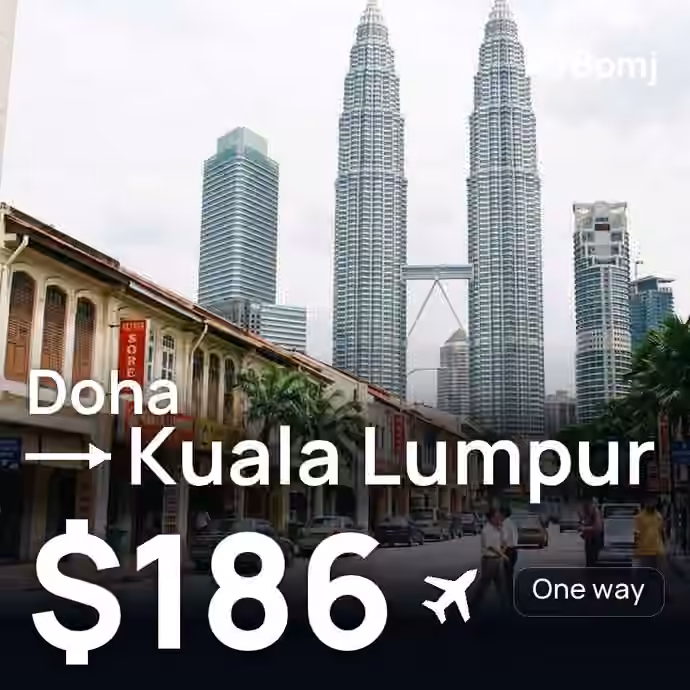 Doha → Kuala Lumpur for $186
