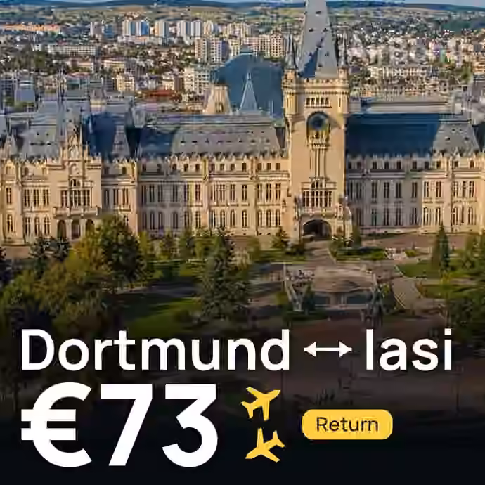 Dortmund → Iasi for €73