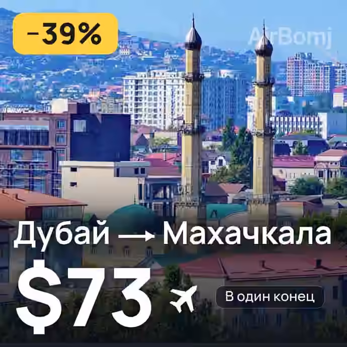Дубай → Махачкала за $73