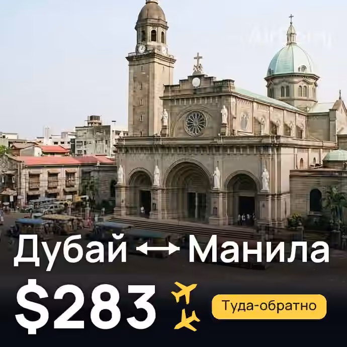 Дубай → Манила — лучшая цена $283