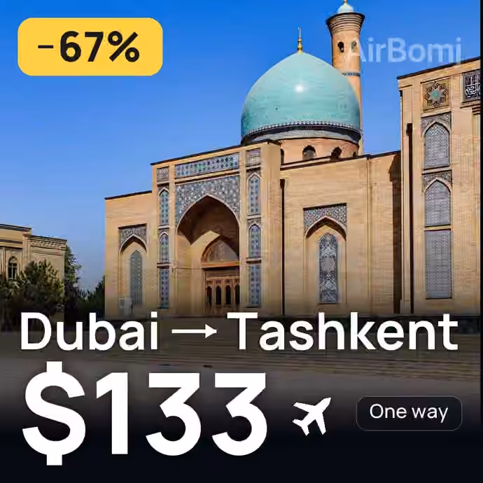 Dubai → Tashkent for $133