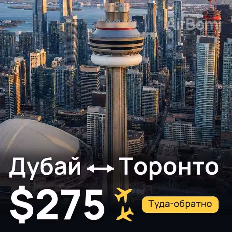 Дубай → Торонто за $275