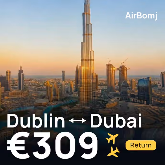 Dublin → Dubai for €309