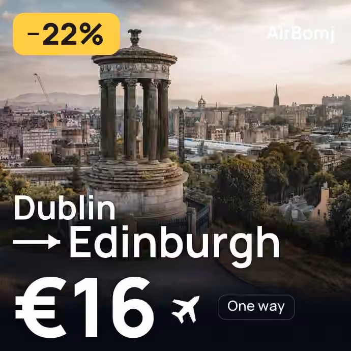 Dublin → Edinburgh for €16