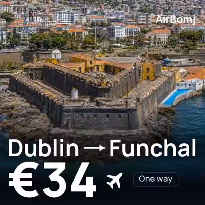Dublin → Funchal for €34