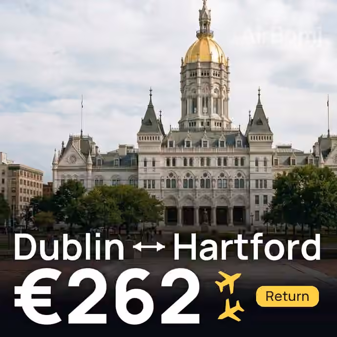 Dublin → Hartford for €262