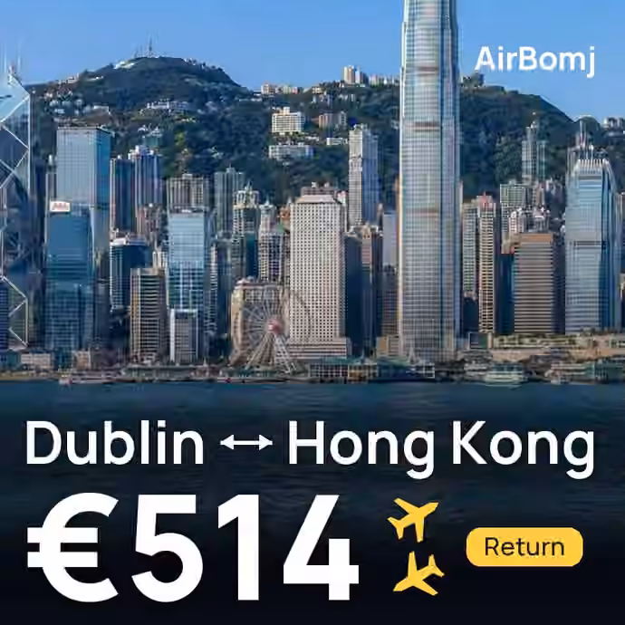 Dublin → Hong Kong for €514