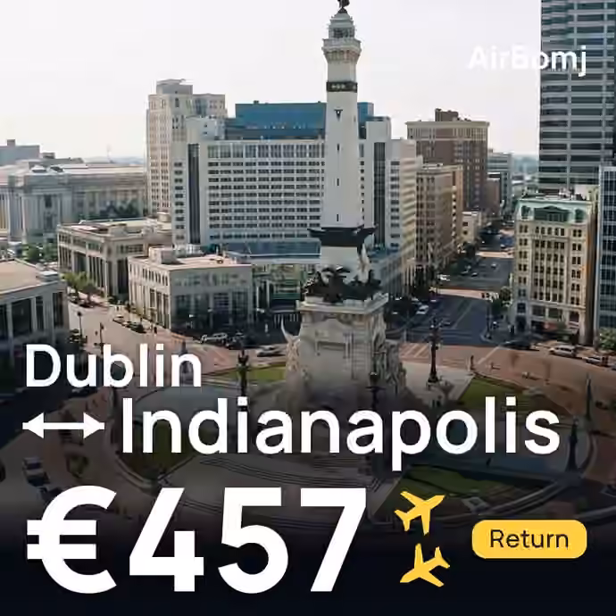 Dublin → Indianapolis for €457