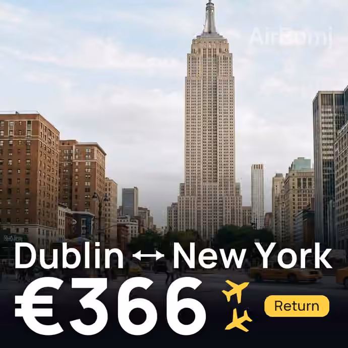 Dublin → New York for €366