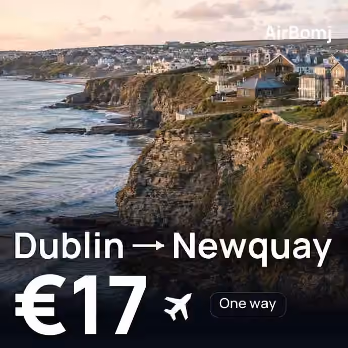 Dublin → Newquay for €17