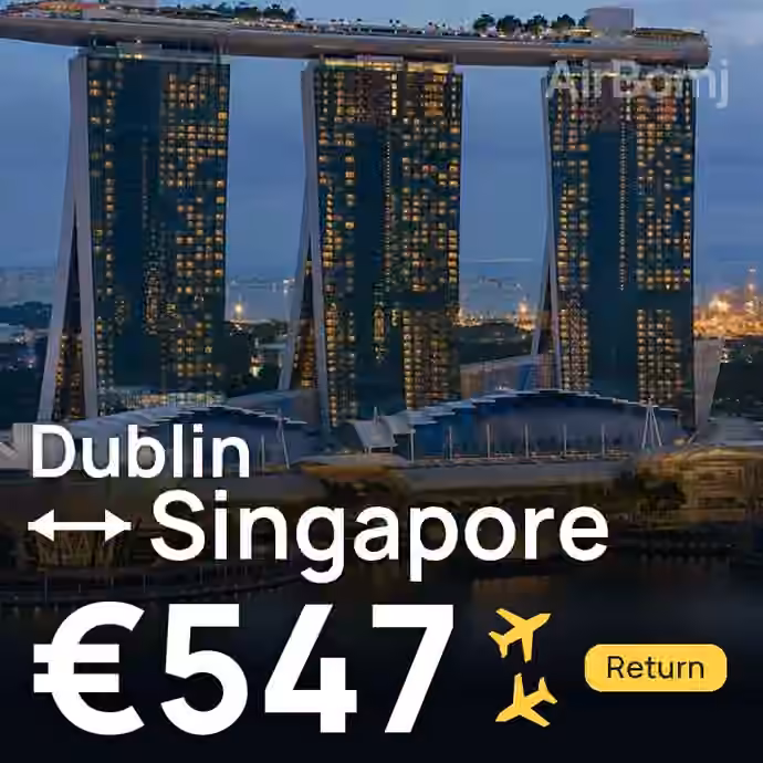 Dublin → Singapore for €547