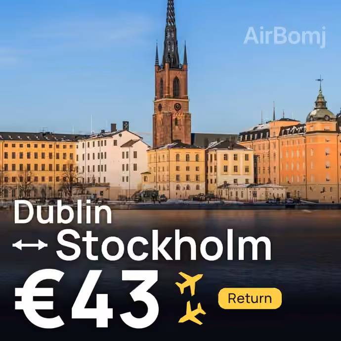 Dublin → Stockholm for €43