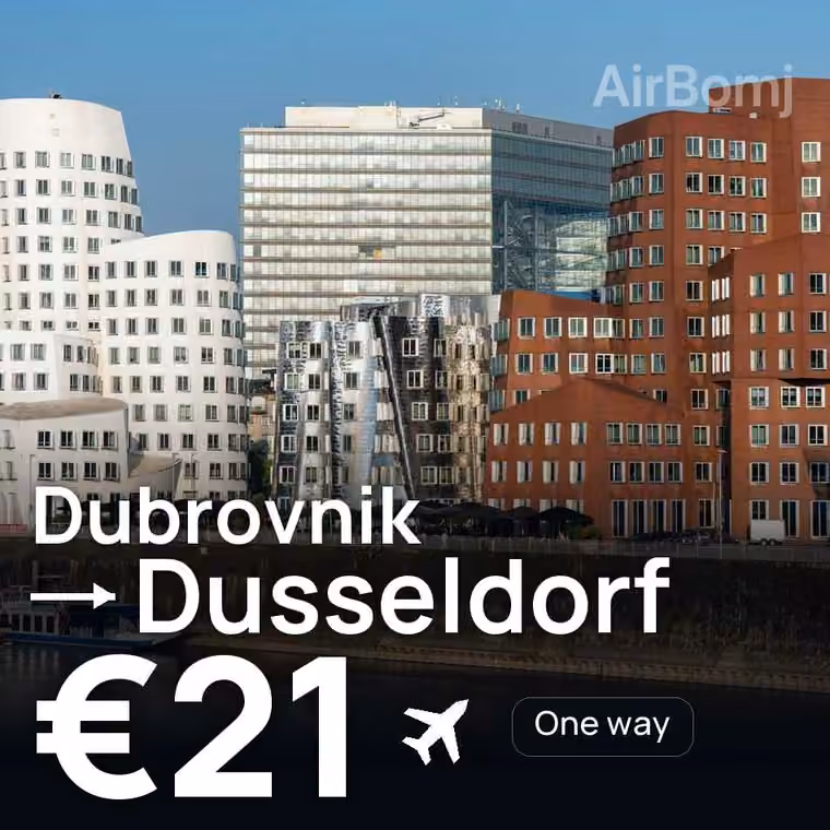 Dubrovnik → Dusseldorf for €21