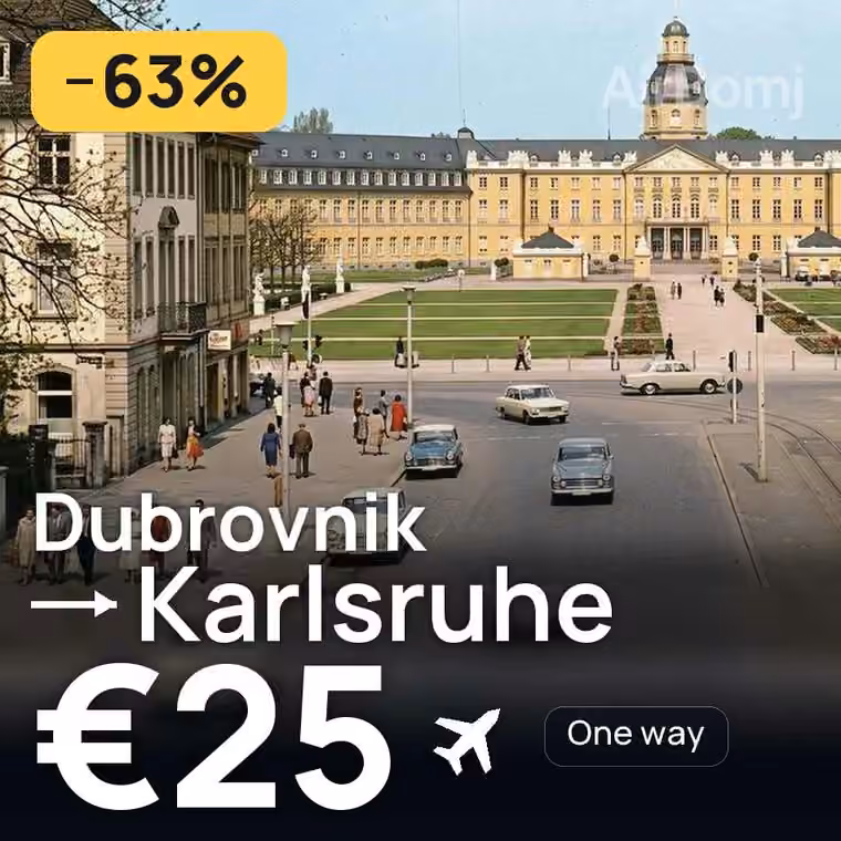 Dubrovnik → Karlsruhe for €25