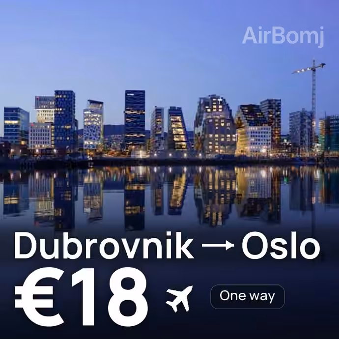 Dubrovnik → Oslo for €18