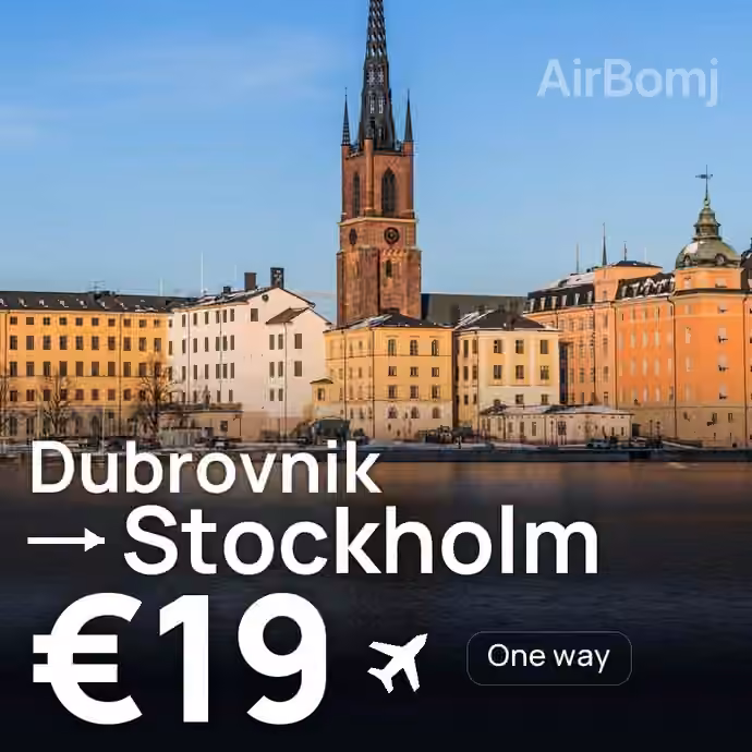 Dubrovnik → Stockholm for €19