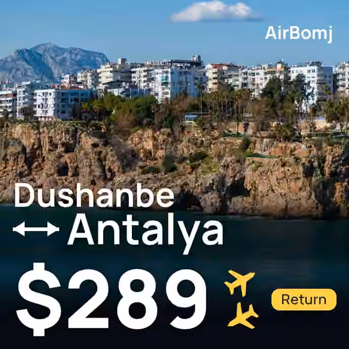 Dushanbe → Antalya for $289