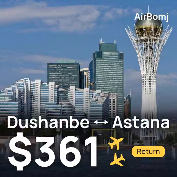 Dushanbe → Astana for €317