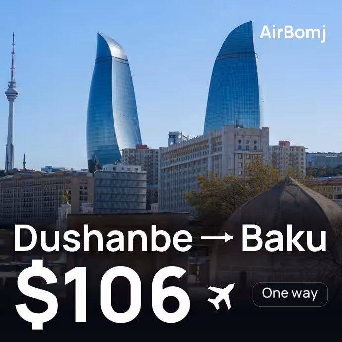 Dushanbe → Baku for $106