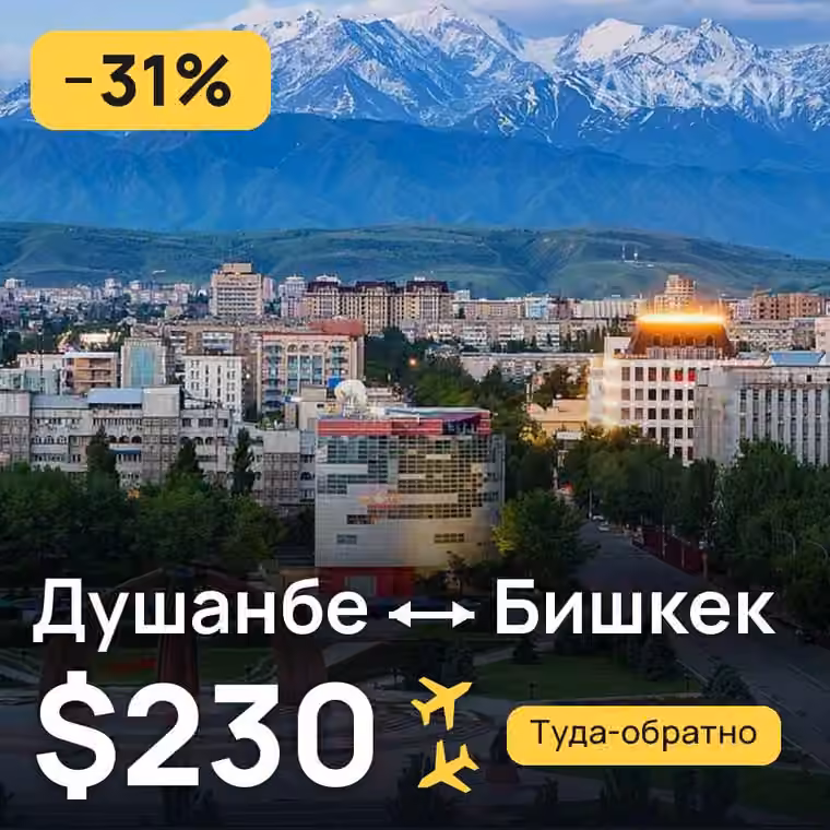 Душанбе → Бишкек за $230