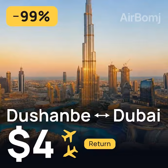Dushanbe → Dubai for $4