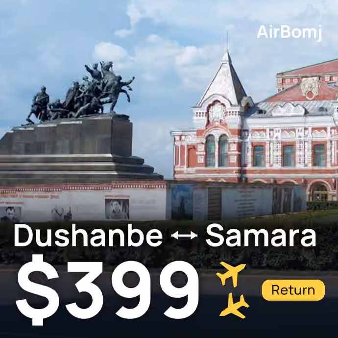Dushanbe → Samara for $399