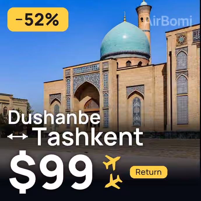 Dushanbe → Tashkent for $99