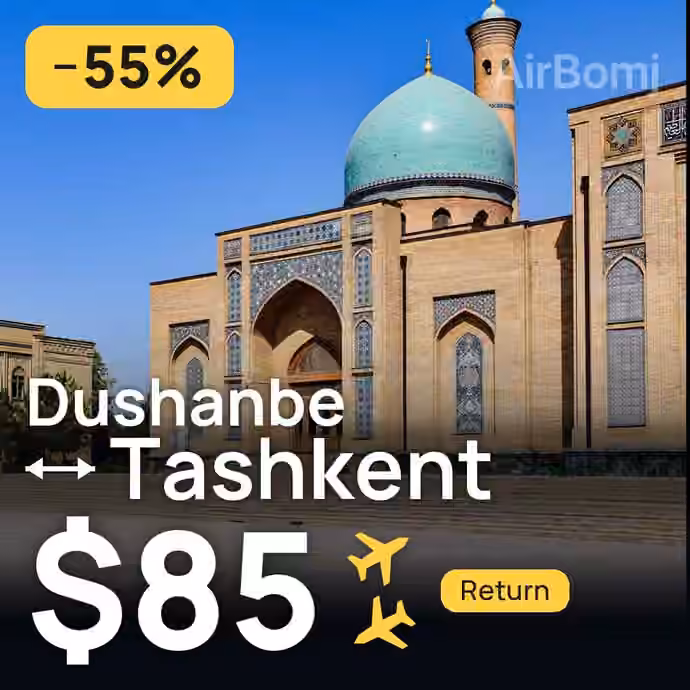 Dushanbe → Tashkent for $85