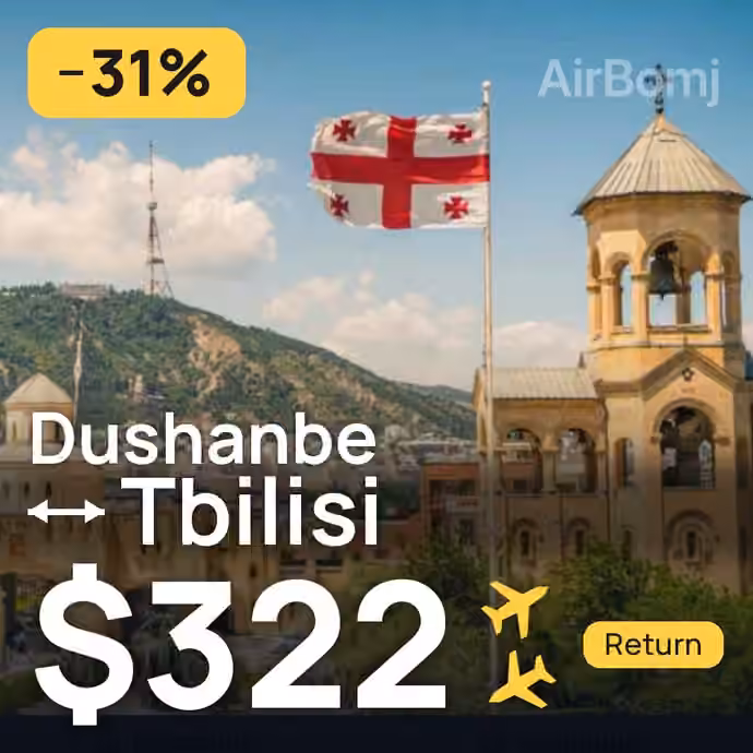 Dushanbe → Tbilisi for $322