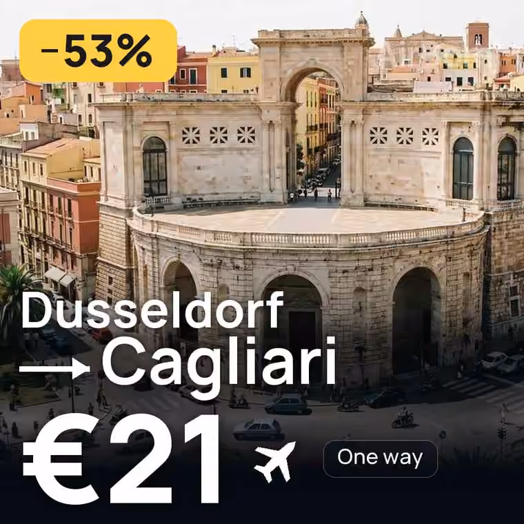 Dusseldorf → Cagliari for €21