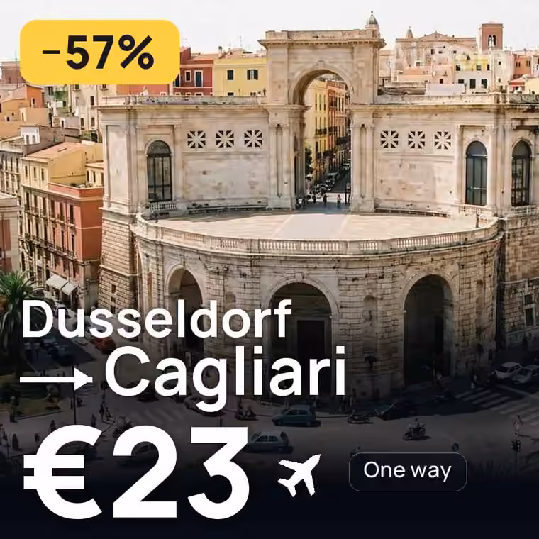 Dusseldorf → Cagliari for €23