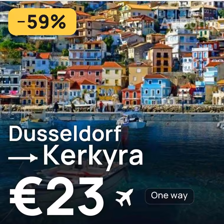 Dusseldorf → Kerkyra for €23