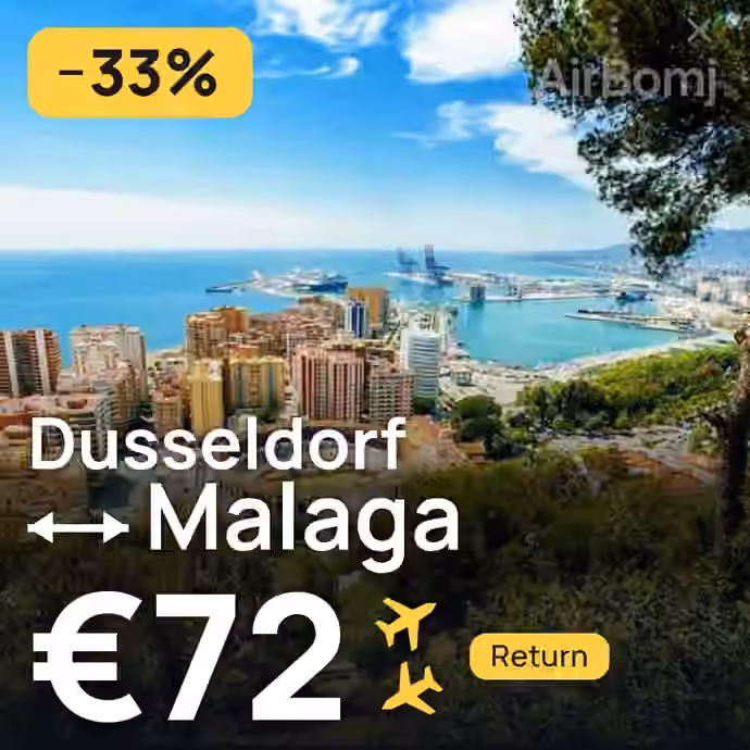 Dusseldorf → Malaga for €72
