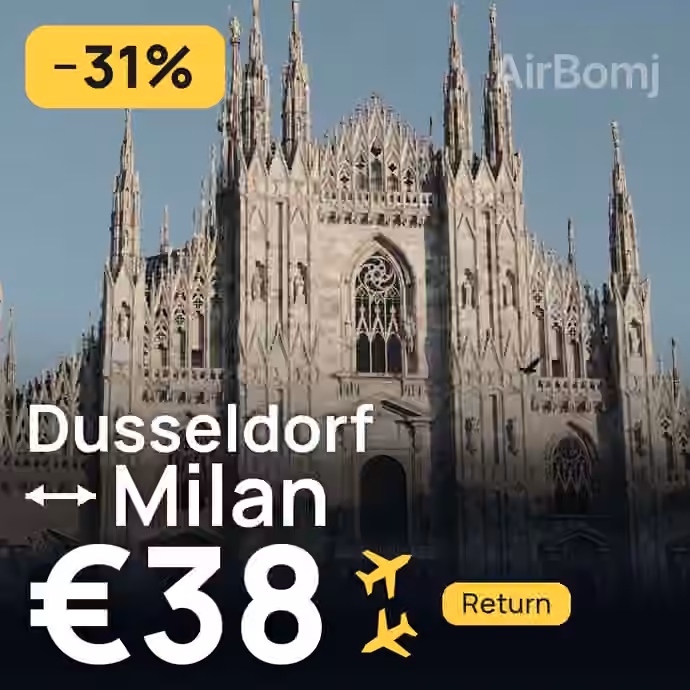 Dusseldorf → Milan for €38