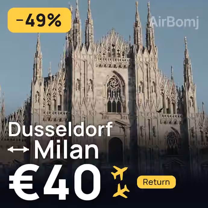 Dusseldorf → Milan for €40