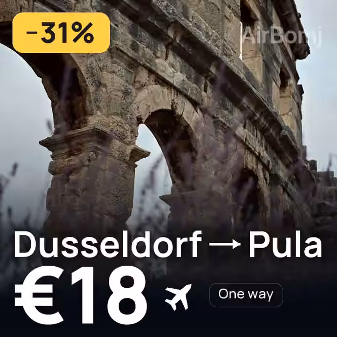 Dusseldorf → Pula for €18