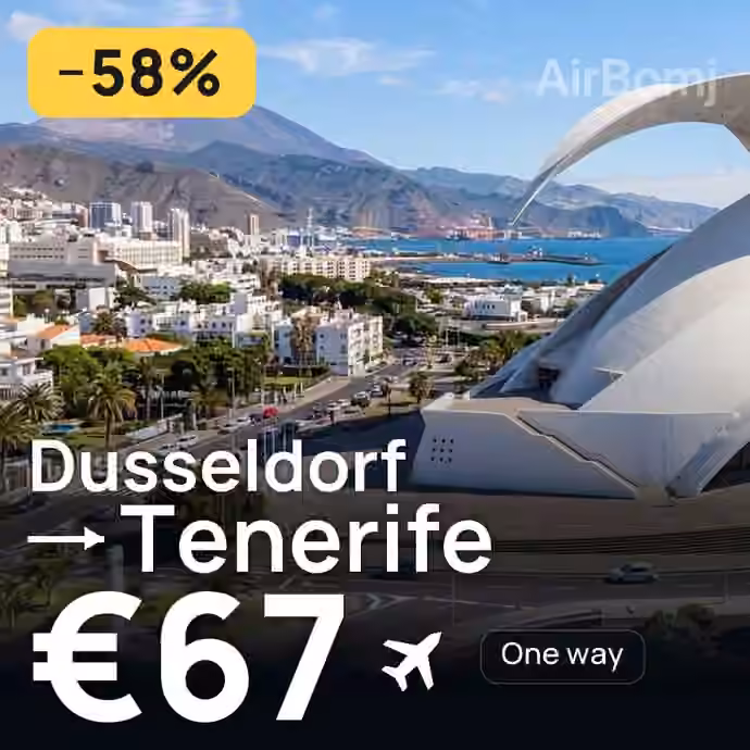 Dusseldorf → Tenerife for €67