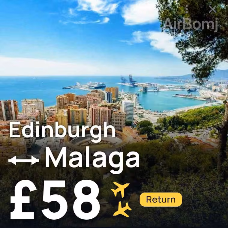Edinburgh → Malaga for £58