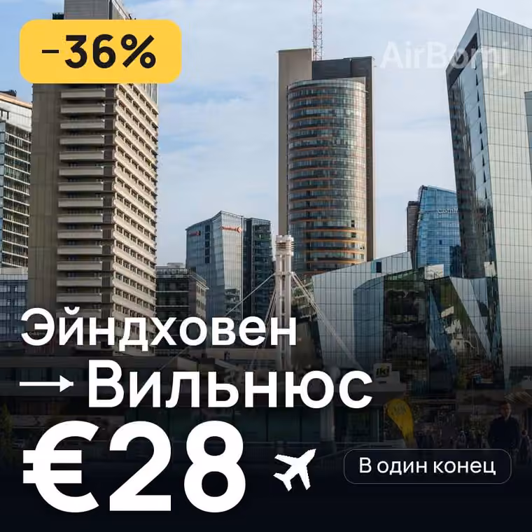 Эйндховен → Вильнюс за €28