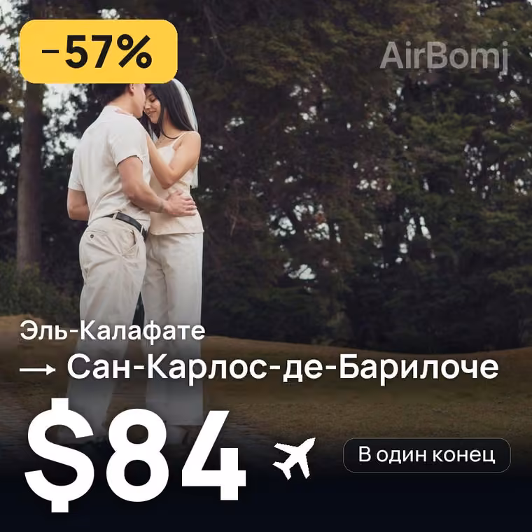 Эль-Калафате → Сан-Карлос-де-Барилоче за $84