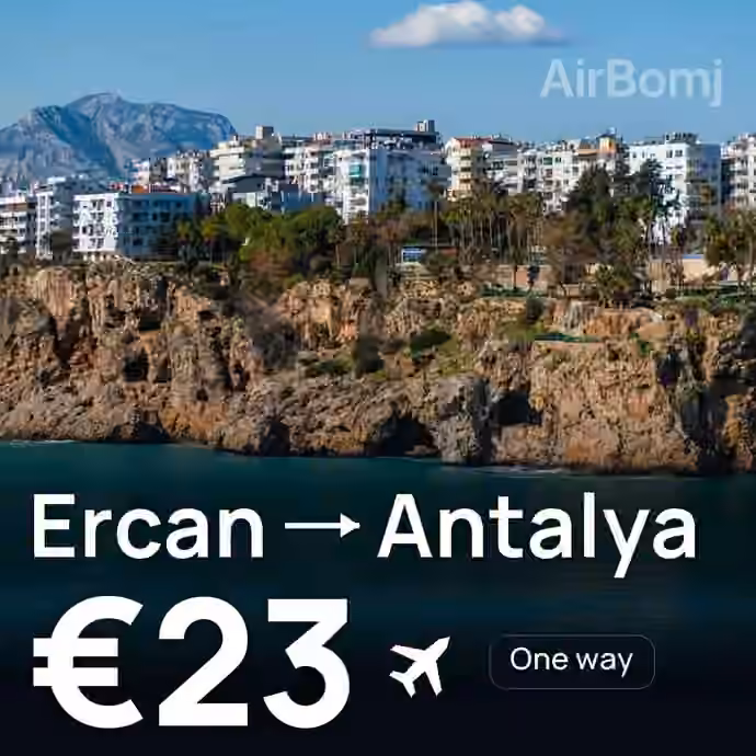 Ercan → Antalya for €23